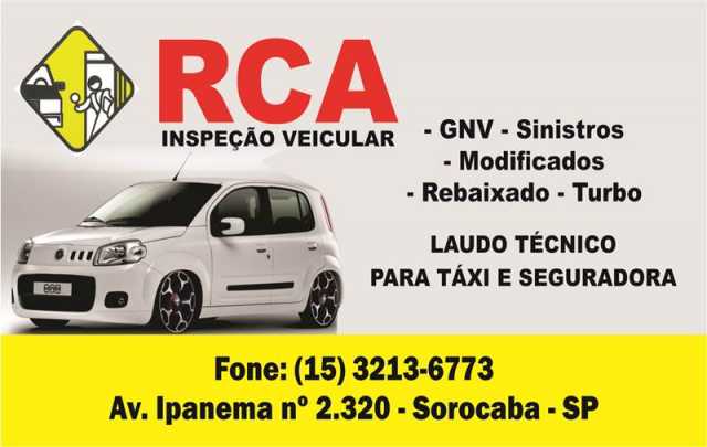 RCA INSPEÇÃO CARRO REBAIXADO SOROCABA